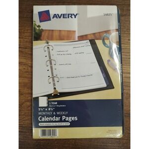 Avery Mini Monthly and Weekly Calendar Pages 5.5 x 8.5 inches (14825) Sealed